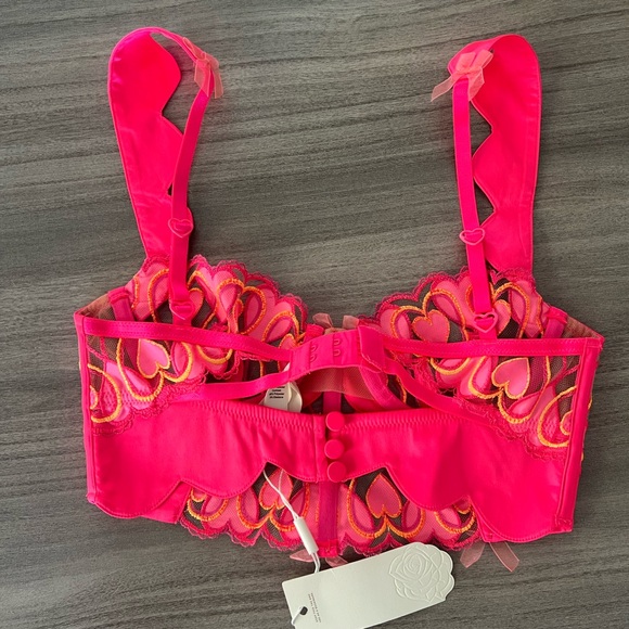 Set FOR LOVE & LEMONS Graphic Hearts Bustier Top and thong - Picture 7 of 11